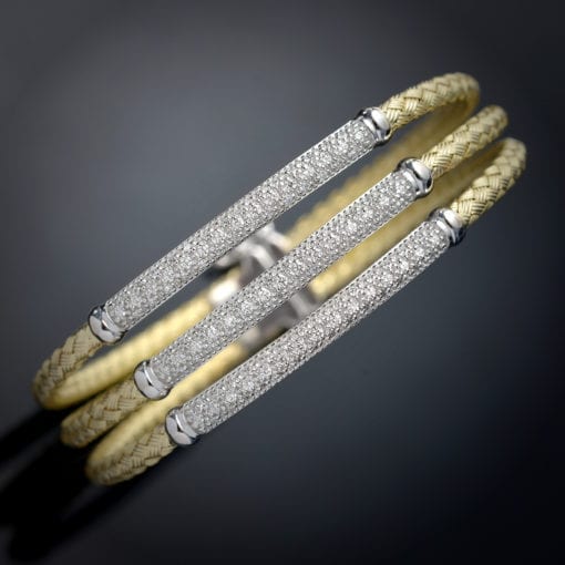Woven Gold Diamond Bracelet